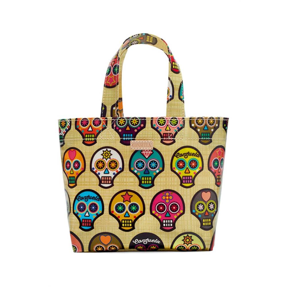NEW CONSUELA women's grab 'n go mini tote bag in sugar skulls